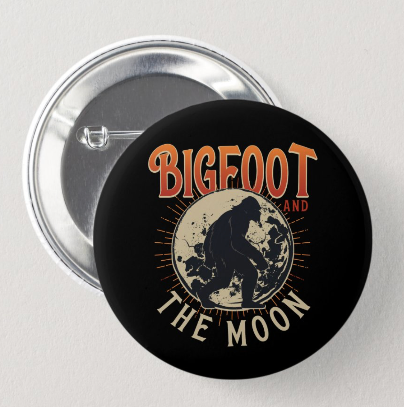 Bigfoot And The Moon Button