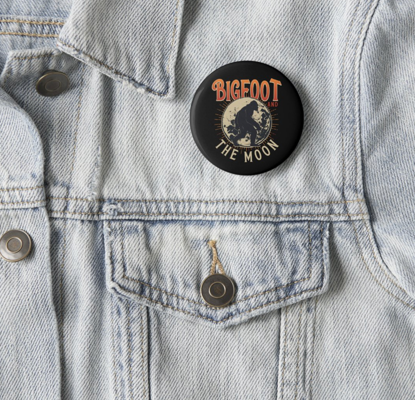 Bigfoot And The Moon Button