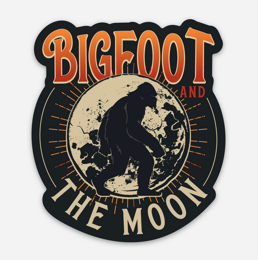 Bigfoot And The Moon Logo Sticker